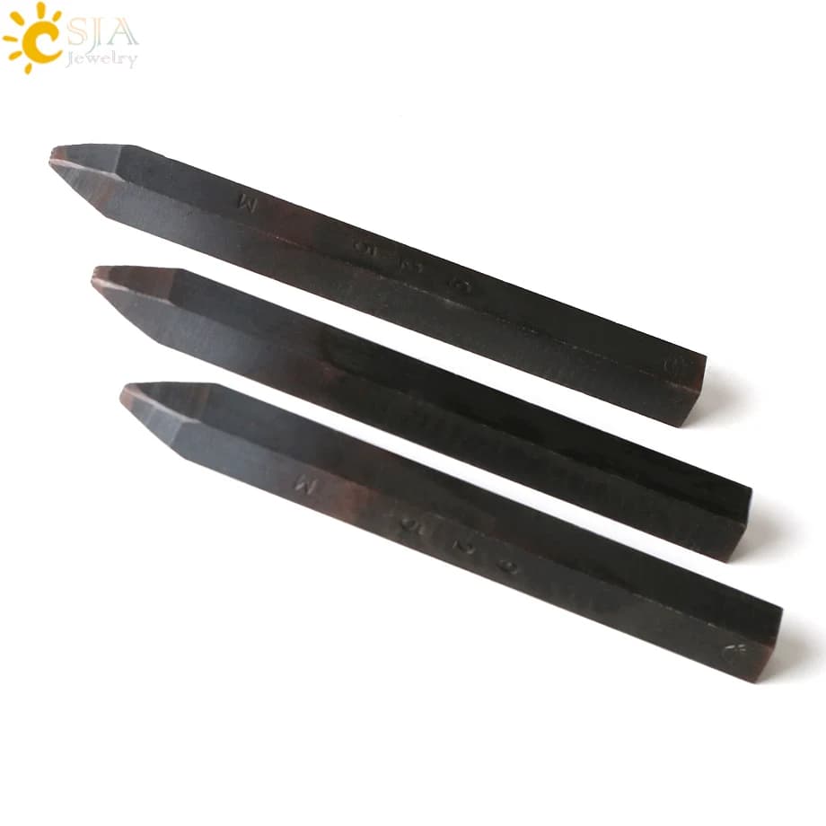 CSJA 10K 9K ct PT 375 333 900 950 S925 916 Straight Metal Steel Tool Stamp Punch Mold for Mark Jewelry Flat Surface E396