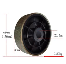 6 inch Diamond Grinding Wheel 150x38x25.4mm Hole with 3pc Sleeve Reducer 19 to 16 to 12.7 Electroplated Alloy Polishing Wheel
