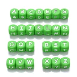 100pc Letter Silicone Beads BPA Free12mm Silicone Bead for Jewelry Necklace Making DIY Pacifier Chain Clips Baby Toys Accessorie