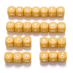 100pc Letter Silicone Beads BPA Free12mm Silicone Bead for Jewelry Necklace Making DIY Pacifier Chain Clips Baby Toys Accessorie