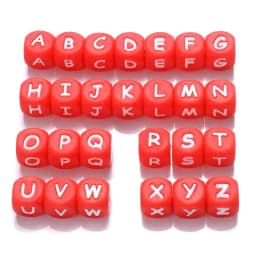 100pc Letter Silicone Beads BPA Free12mm Silicone Bead for Jewelry Necklace Making DIY Pacifier Chain Clips Baby Toys Accessorie