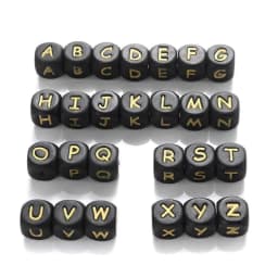100pc Letter Silicone Beads BPA Free12mm Silicone Bead for Jewelry Necklace Making DIY Pacifier Chain Clips Baby Toys Accessorie
