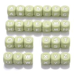 100pc Letter Silicone Beads BPA Free12mm Silicone Bead for Jewelry Necklace Making DIY Pacifier Chain Clips Baby Toys Accessorie