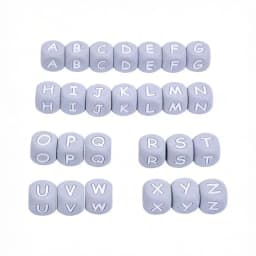 100pc Letter Silicone Beads BPA Free12mm Silicone Bead for Jewelry Necklace Making DIY Pacifier Chain Clips Baby Toys Accessorie