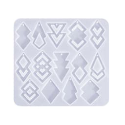 Convenient Silicone Molds Geometric Hollow Earrings Moulds Unique Jewelry Pendant Moulds Earring Making Mold for Earring R3MC