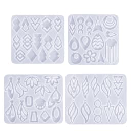 Convenient Silicone Molds Geometric Hollow Earrings Moulds Unique Jewelry Pendant Moulds Earring Making Mold for Earring R3MC
