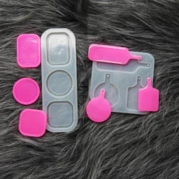Miniature Food Candy Biscuits Tray Silicone Mold Mini Dessert Tray Plate Uv Resin Mold Food Play Round Keychain Silicone Mold