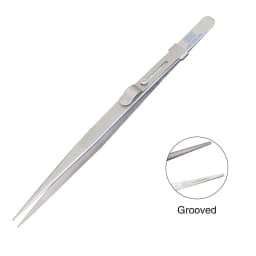 Jewellery Stainless Steel Tweezer Pointed Tweezers Anti-Slip Pointed Fine With Lock Groove Diamond Tweezers Clip Jewelry Making