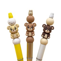 20Pcs 3D Silicone Beads Food Grade Cartoon Focal Beads For Jewelry Making DIY Pen KeyChain Accessories Baby Silicone Beads