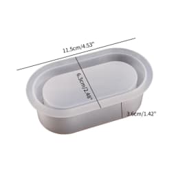 Homemade Succulent Plant Pot Silicone Mold Planter Mold Fashion Oval Jewelry Storage Container Mold DIY Craft