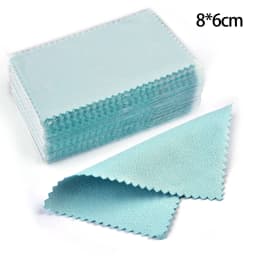 50pcs 10x6.5cm/8x6cm Silver Jewelry Clean Polishing Cloth Soft Clean Wipe Wiping Cloth For Necklaces Rings Jewelry Clean Tools
