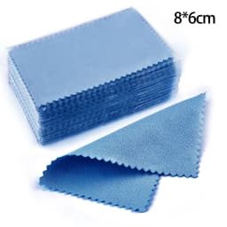 50pcs 10x6.5cm/8x6cm Silver Jewelry Clean Polishing Cloth Soft Clean Wipe Wiping Cloth For Necklaces Rings Jewelry Clean Tools