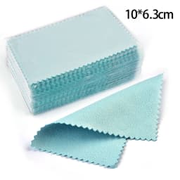 50pcs 10x6.5cm/8x6cm Silver Jewelry Clean Polishing Cloth Soft Clean Wipe Wiping Cloth For Necklaces Rings Jewelry Clean Tools