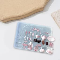 Silicone Nails Art Molds Nails Art Template Moulds Dessert Theme Silicone Texture for Beauticians and Nails Art Learners
