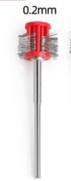 1PCS Mounted Matt Brush Gold Silver Metal Jewelry Mounted Matt Brushes Steel Wire 0.2/0.3/0.45/0.6/0.8/1.0MM