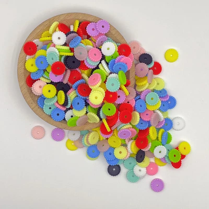 100pcs Gasket Silicone Beads 12mm Round Silicone Bead for Jewelry Necklace Making DIY Pacifier Chain Clips Baby Toys Accessorie