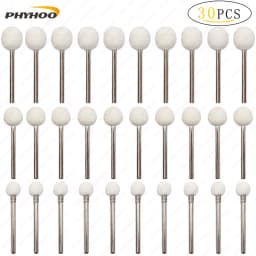 Wool Felt Buffing Wheels Mounted Mandrel Polishing Wheel Buff Set Jewelry Watch Polish Dremel Accessories Power Rotary Drill Too
