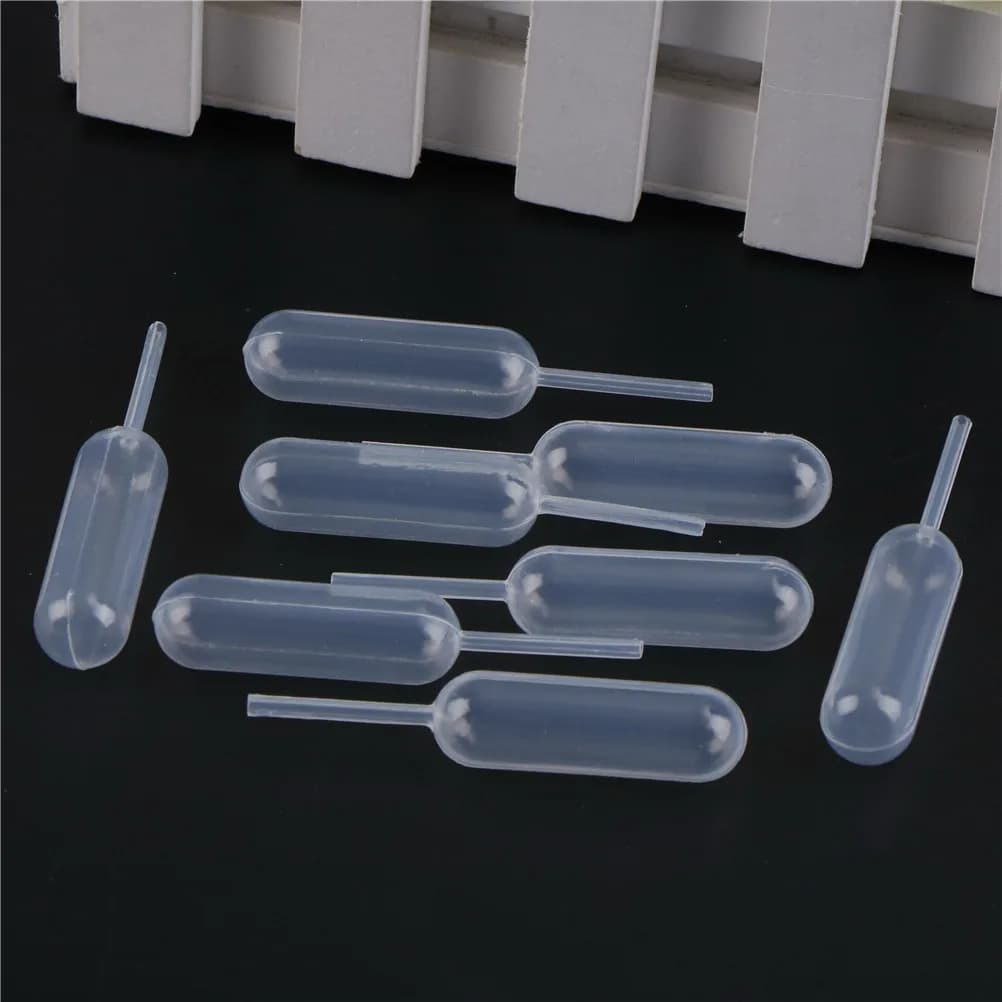 100pcs 4ml Disposable Pipettes Plastic Squeeze Transfer Pipettes Dropper Silicone Mold For UV Epoxy Resin Craft Jewelry Making