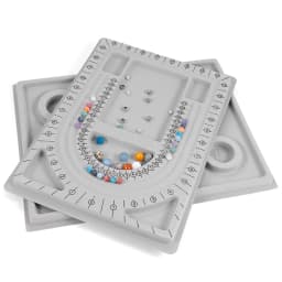 Beading Board Gray Flocked Bead Board Tray Design Craft Bead Tweezers For DIY Bracelet Necklace Jewelry Making Accessories