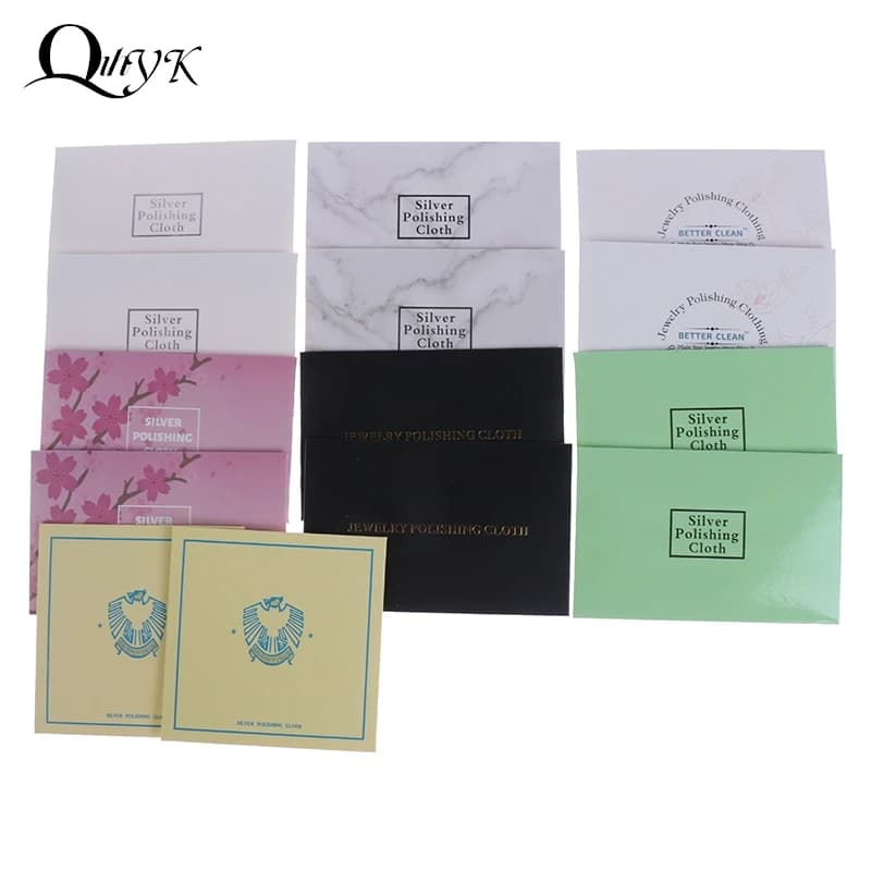 10pcs Polish Polishing Cloth Silver Color Cleaning Polishing Cloth Soft Clean Wipe Wiping Cloth For Silver Gold Jewelry Tool