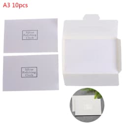 10pcs Polish Polishing Cloth Silver Color Cleaning Polishing Cloth Soft Clean Wipe Wiping Cloth For Silver Gold Jewelry Tool