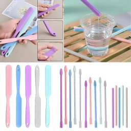 Silicone Stirring Brush Spoon Epoxy Resin Tool DIY Jewelry Making Tools Cream Cake Stirring Blade Easy To Clean Glue