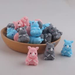 20Pcs New 3D Silicone Beads Food Grade Cartoon Focal Beads For Jewelry Making DIY Pen KeyChain Accessories Baby Silicone Beads