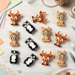 20Pcs New 3D Silicone Beads Food Grade Cartoon Focal Beads For Jewelry Making DIY Pen KeyChain Accessories Baby Silicone Beads