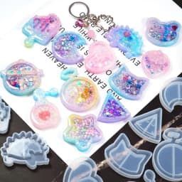 DIY Handmade Crystal Epoxy Silicone Mold UV Jewelry Pendant Resin Molds Making Crafts Tools Quicksand Star Moon Cat Model Mould