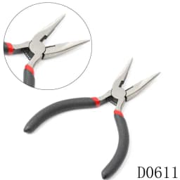1 Piece Stainless Steel Needle Nose Pliers Jewelry Making Hand Tool Black Pliers Tools DIY Equipment Handcraft Beadwork Repair