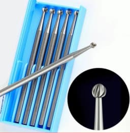 6 Pieces Steel Burs Ball Head Shaped Jewellery DIY Carving Bur Olive Amber Wood Mill Router Bit Jewelry Engraving Tools