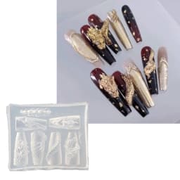 DIY Dragon Sticker Mold Creative Nails Art Mould Decorations for Manicurist