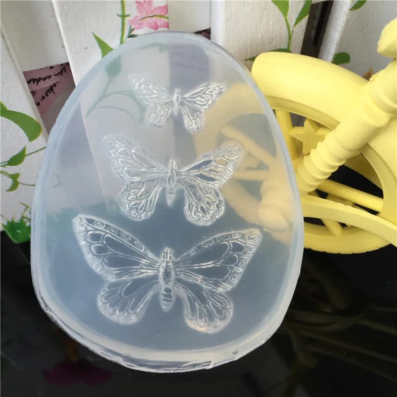 1pcs UV Resin Jewelry Liquid Silicone Mold Animal Butterfly Resin Charms Molds for DIY Intersperse Decorate Making Molds