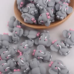 20pcs New 3D Silicone Beads Food Grade Cartoon Focal Beads For Jewelry Making DIY Pen KeyChain Accessories Baby Silicone Beads