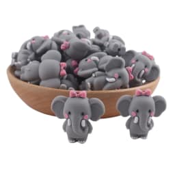 20pcs New 3D Silicone Beads Food Grade Cartoon Focal Beads For Jewelry Making DIY Pen KeyChain Accessories Baby Silicone Beads