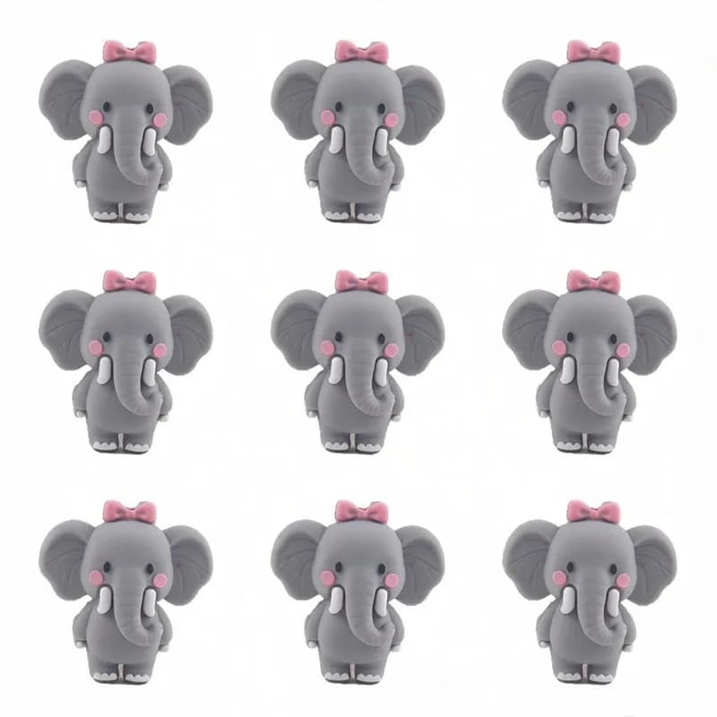 20pcs New 3D Silicone Beads Food Grade Cartoon Focal Beads For Jewelry Making DIY Pen KeyChain Accessories Baby Silicone Beads