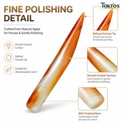 Natural Agate Knife 7-19cm Gold Silver Jewelry Polishing Burnishing Tool Gemstone Surface Finishing Hand Tool 13 Sizes