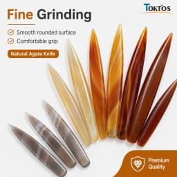 Natural Agate Knife 7-19cm Gold Silver Jewelry Polishing Burnishing Tool Gemstone Surface Finishing Hand Tool 13 Sizes