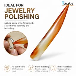 Natural Agate Knife 7-19cm Gold Silver Jewelry Polishing Burnishing Tool Gemstone Surface Finishing Hand Tool 13 Sizes