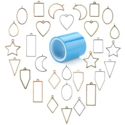 Geometric Shape Metal Epoxy Mold with Traceless Tape Resin Craft Moldl for Jewelry Making Supplies Handmade DIY Accessories