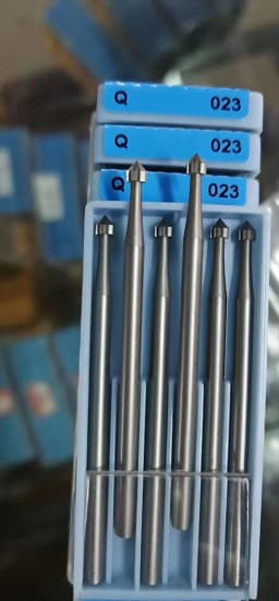 HSS Steel Wheel Bur 2.35mm Shank 6PCS Cutting Flutes Jewelry Cabochon Stone Setting Bezels Deburring Burs