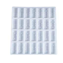 Crystal Epoxy Resin Game Mold Dominoes Casting Silicone Mould DIY Crafts Jewelry Making Tools