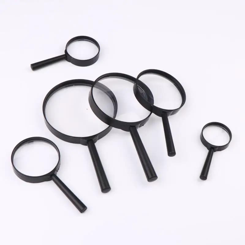 1 Piece Reading Glass Lens Magnifier 40/50/60/75/90/100mm Hand Held 5X Magnifying Loupe