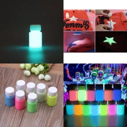 8 Colors Luminous Pigment Paint Luminous Paint Non-toxic and Skin-safe and Long-lasting Suitable for Epoxy Paint