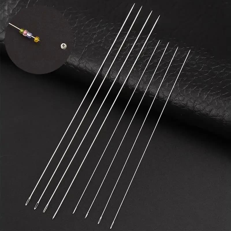 30pcs Metal Beading Needles For Beads Necklace Bracelet Tools Stainless Steel Self Threading Needle Pins For Jewelry Supplies