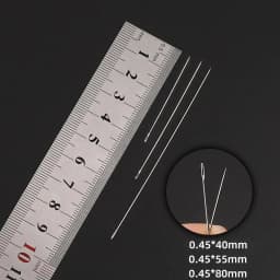 30pcs Metal Beading Needles For Beads Necklace Bracelet Tools Stainless Steel Self Threading Needle Pins For Jewelry Supplies