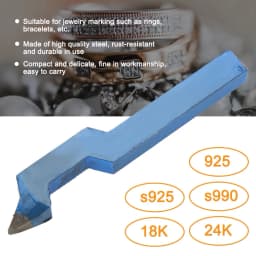 1Pc Steel Curved Jewelry Punch Stamping Tool Mold Gold Silver Ring Earring Jewelry Processing Marking Tool 925/24K/S925/18K/S990