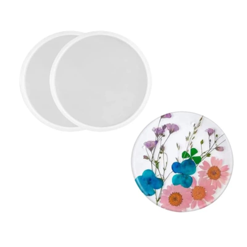 Coaster Molds for Epoxy Resin,Round Coaster Mould for Resin Casting Molds for Cup Mat, Holder,Home Decorations