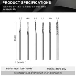 Jewelry Rotary Burr Set for Wax Engraving Carving Tool, Metal Craft Polishing Bits for Jewelry Making and Repair