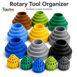 TOKTOS 35/116 Hole Rotary Tool Storage Box 360° Grinding Head Burr Drill Bit Polishing Accessory Organizer for Jewelry Tools